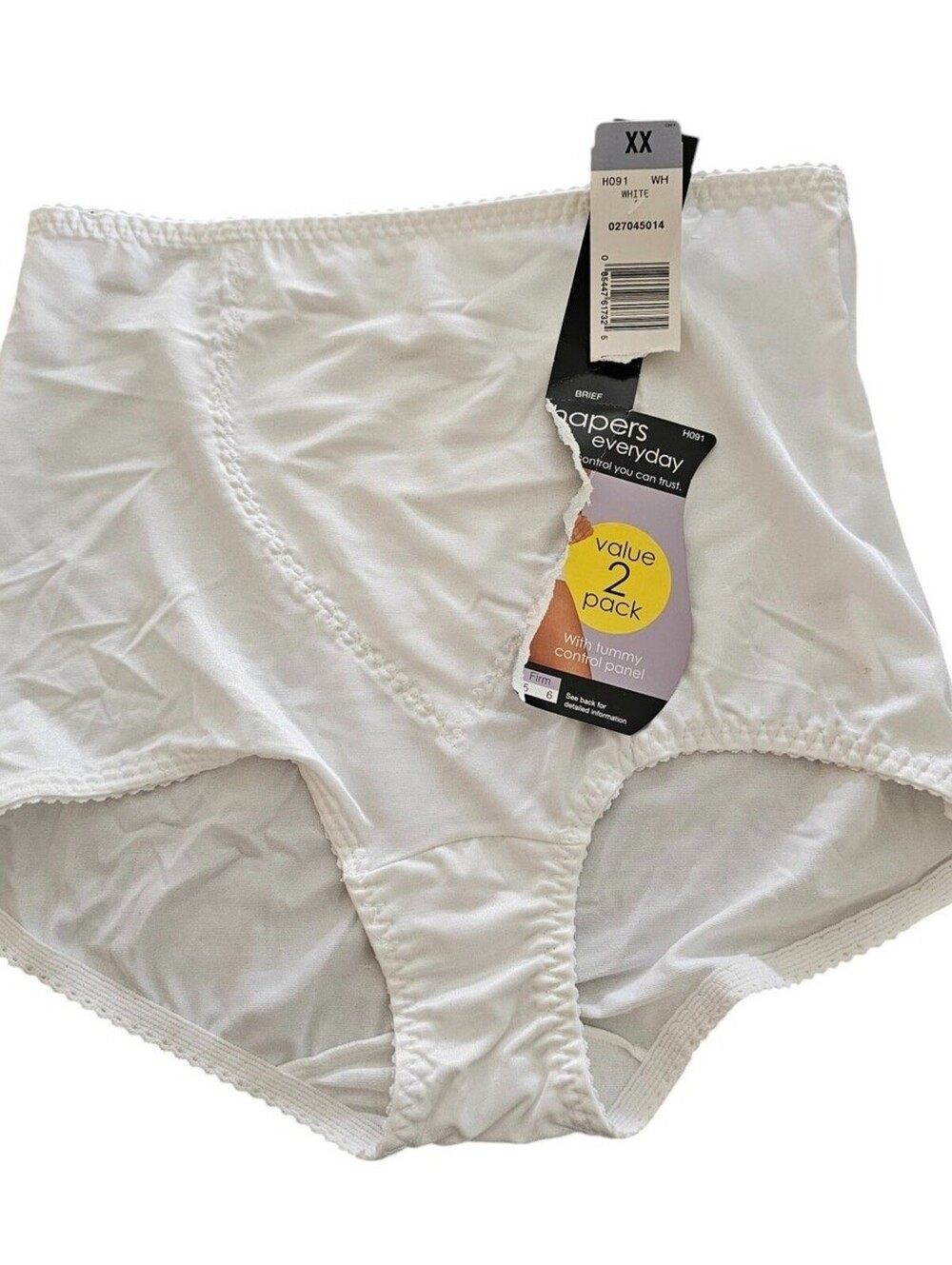 Vintage 1990s Hanes Womens Sz XXL High Waist Briefs Panties White NEW